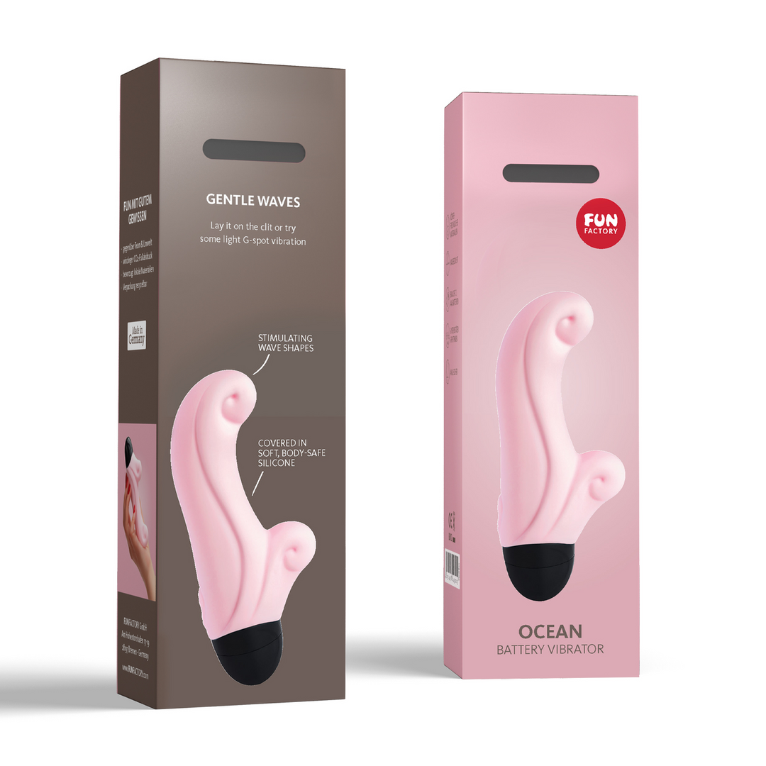 FF000877LP01-2 mini vibrator – gebogen punt voor g-spot & clitoris – Ocean baby roze Fun Factory - Afbeelding 1
