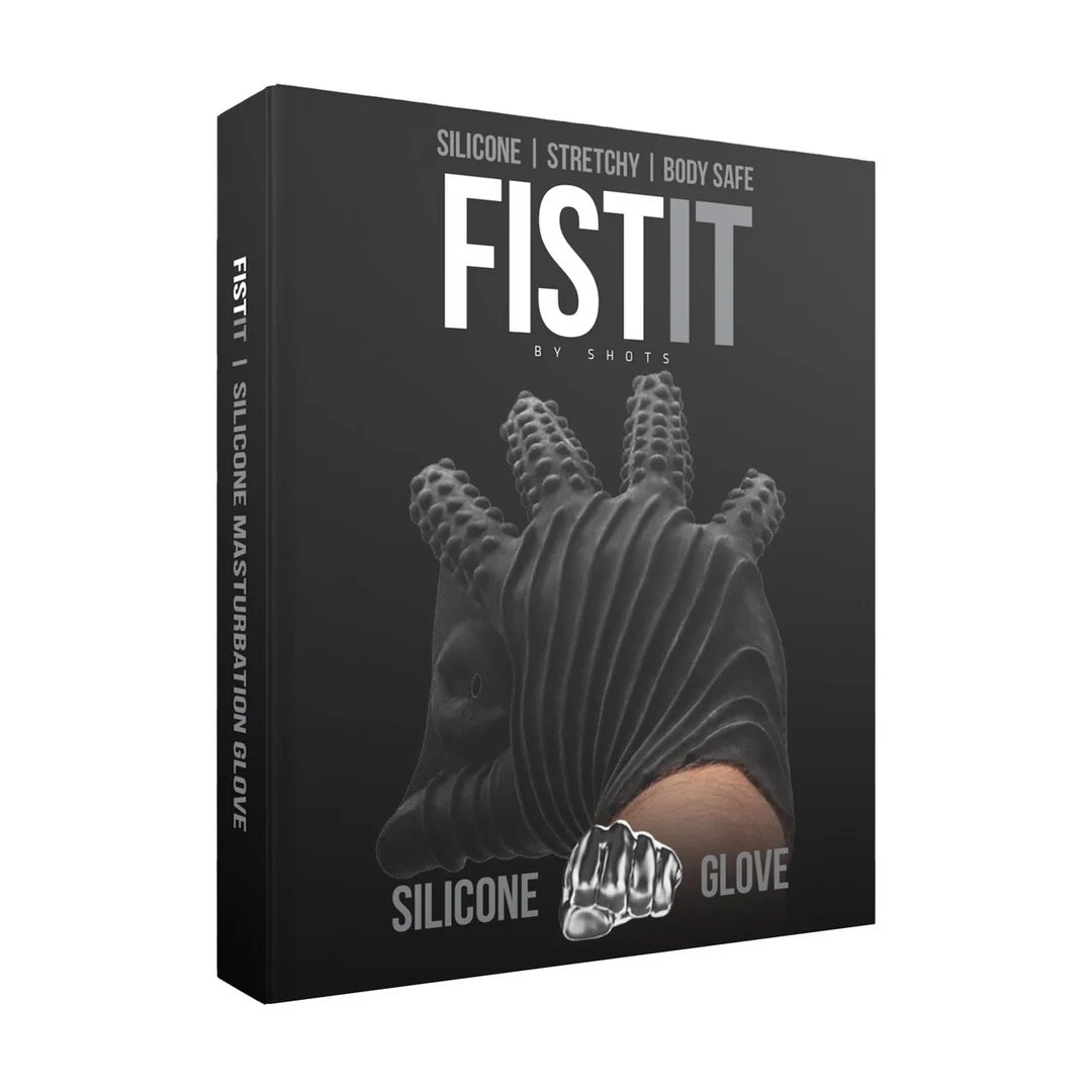 Fist It siliconen masturbatiehandschoen zwart