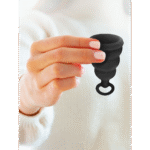 Menstruatiecup – met terugslagventiel en gepatenteerde lekbescherming, zwart – Gvibe - Afbeelding 4
