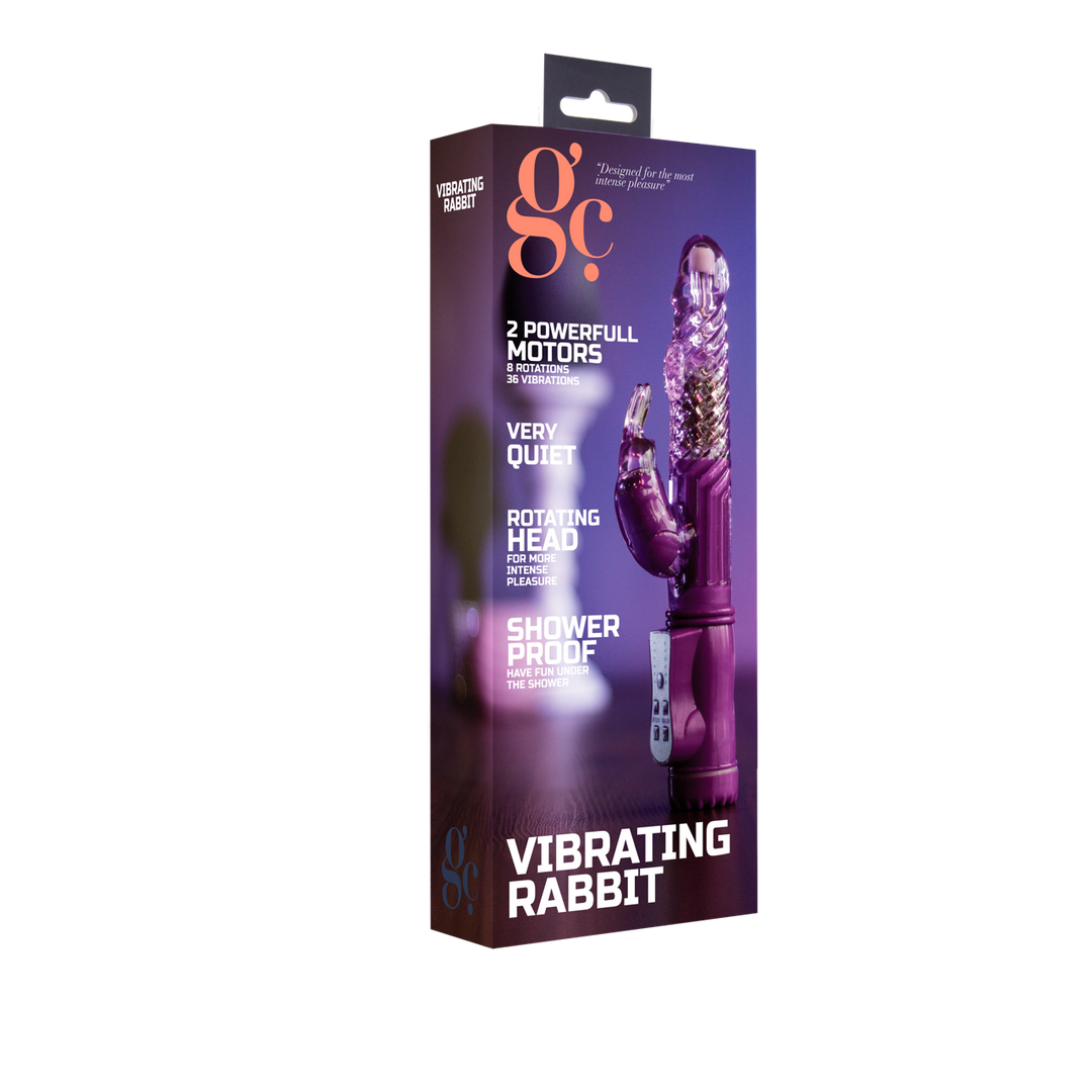 GC001PUR-2 Dubbele vibrator met 36 vibratiestanden – Vibrerende Konijn GC by Shots - Afbeelding 1