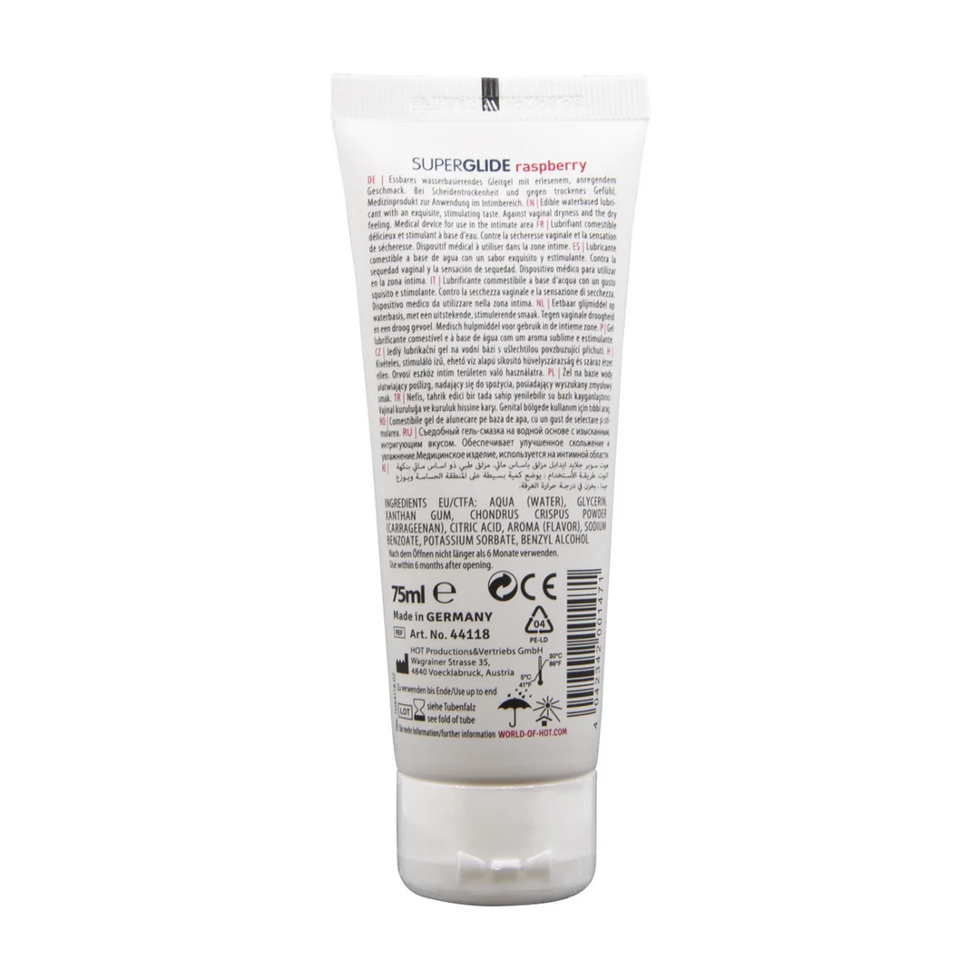 HOT Superglide eetbaar glijmiddel met frambozensmaak