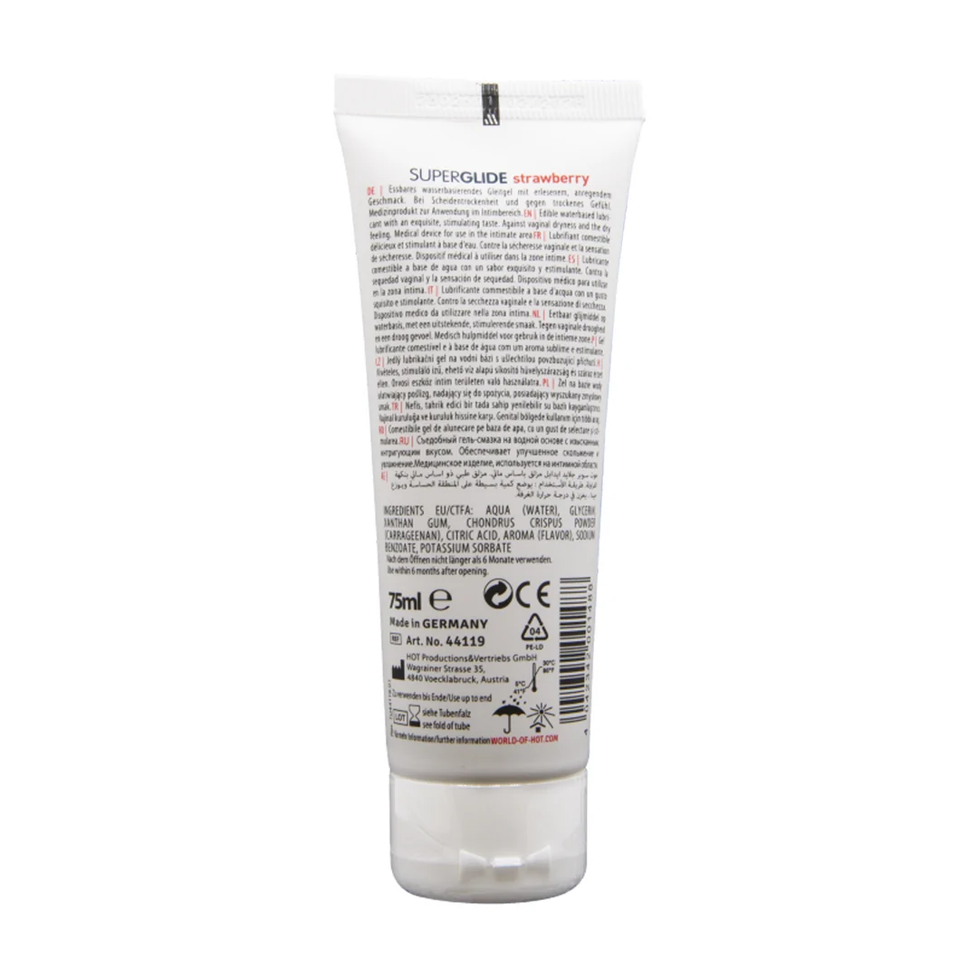 HOT Superglide eetbaar glijmiddel met aardbeiensmaak