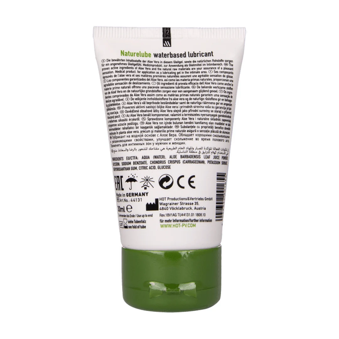 H-44131-5 Glijmiddel op waterbasis – natuurlijk gevoel met aloë vera – ongeparfumeerd, geen smaak – 30 ml – HOT - Afbeelding 1