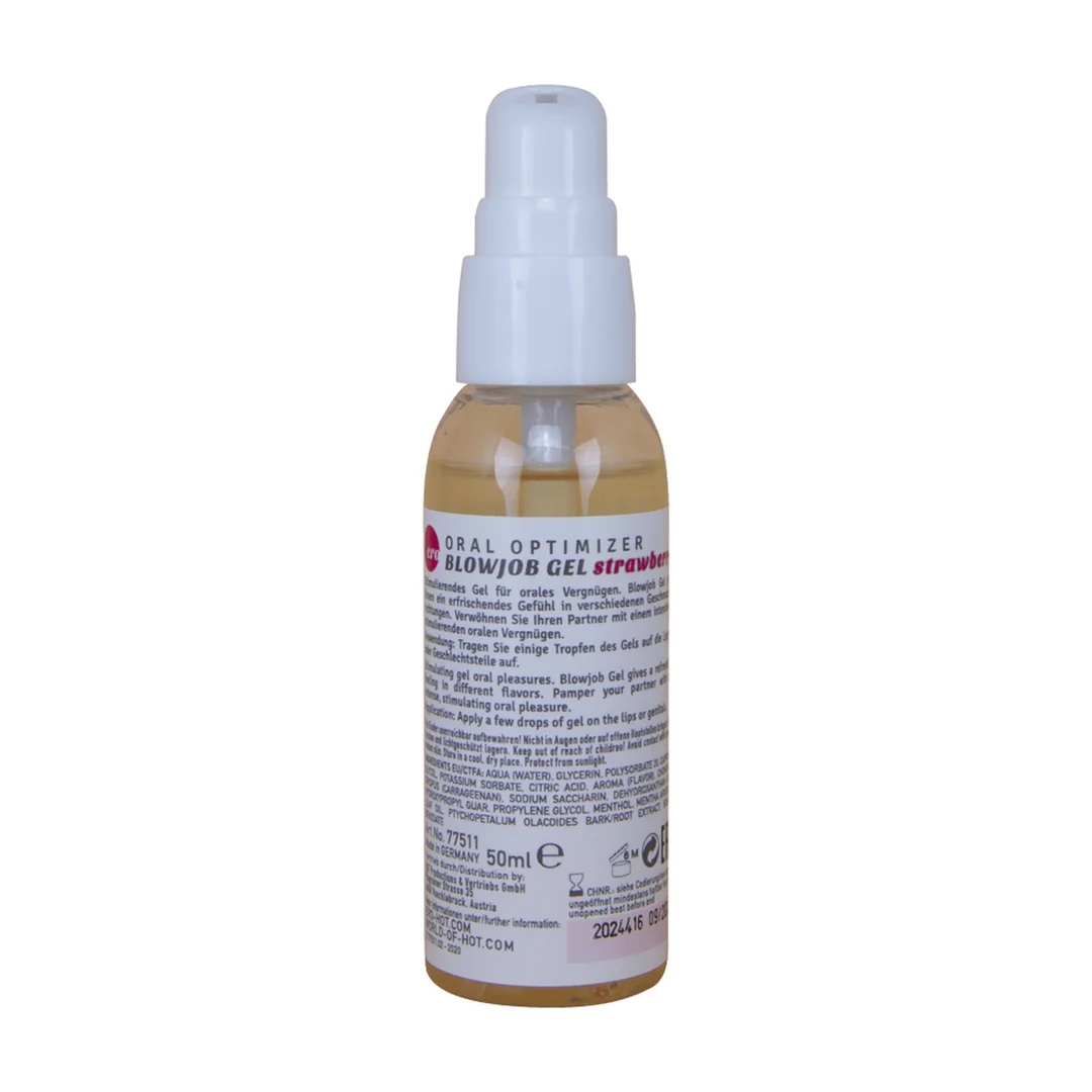 Gel HOT Oral Optimizer Deepthroat à la fraise, 50 ml – Image 2