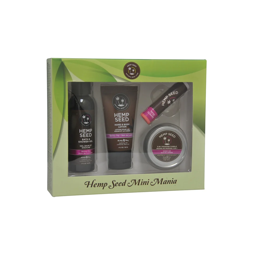 Hemp Seed Mini Mania Travel Set – Travelset Skinny Dip – Geslachtsneutraal – Earthly Body - Afbeelding 1
