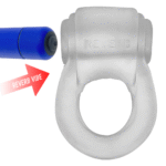 Vibrerende cockring met comfortabele pasvorm – Reverb Vibe Ring - Helder IJs / Blauw - Afbeelding 4