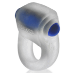 Vibrerende cockring met comfortabele pasvorm – Reverb Vibe Ring - Helder IJs / Blauw - Afbeelding 2