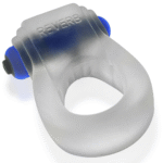 Vibrerende cockring met comfortabele pasvorm – Reverb Vibe Ring - Helder IJs / Blauw - Afbeelding 3