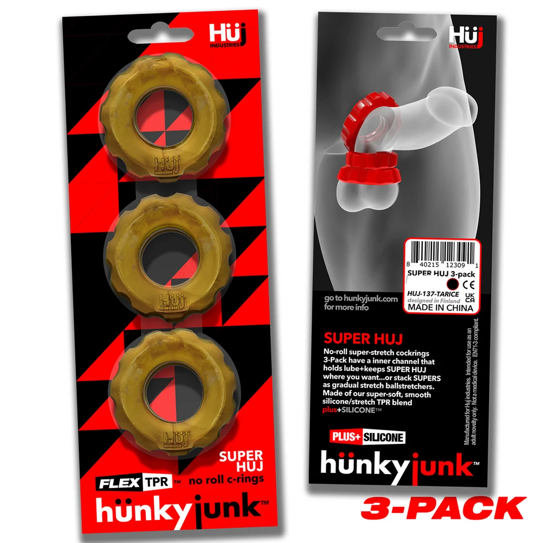 Hunkyjunk Super Huj cockringen, 3 stuks - Afbeelding 1