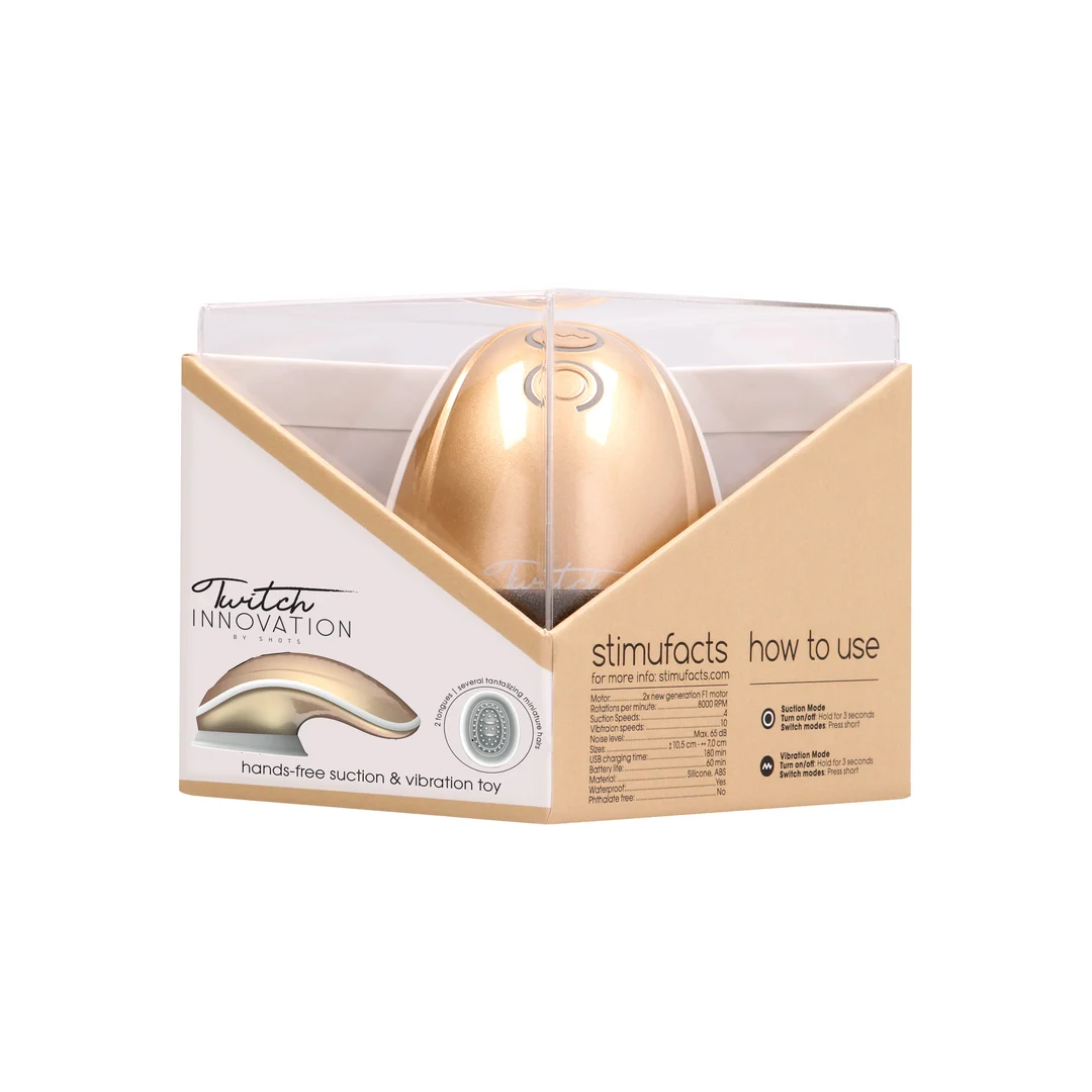 INN001GLD-2 Clitoris vibrator met handsfree ontwerp β Tester Innovation by Shots - Afbeelding 1
