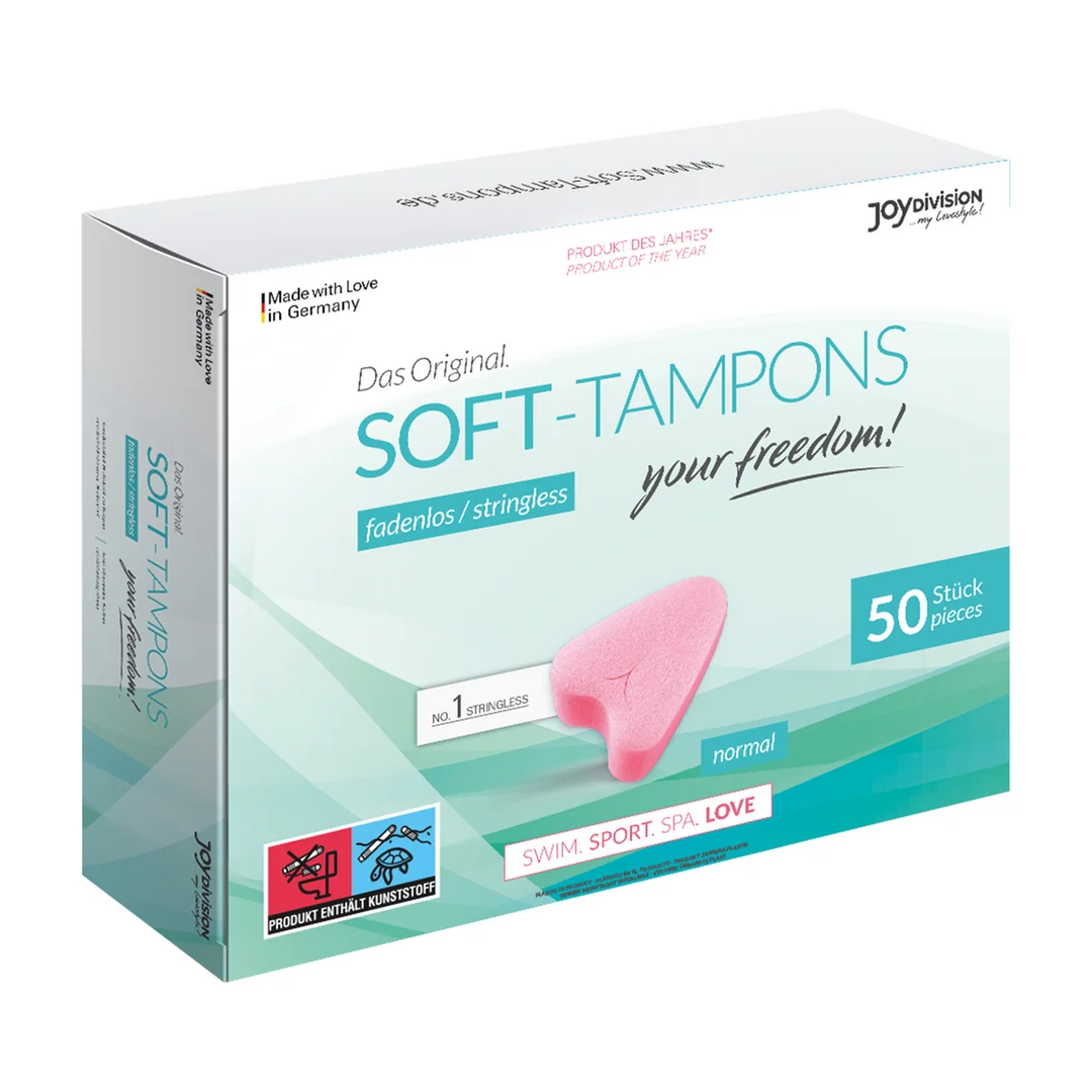 Zachte tampons – snoerloos en ultrazacht (normaal) – 50 stuks - Afbeelding 1