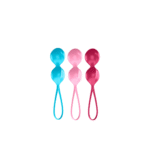 Extra voor mannen met eenvoudige bekkenbodemtraining – V Balls - Kegel Balls - 3 Stuks - Turquoise/Rood/Roze - Afbeelding 2