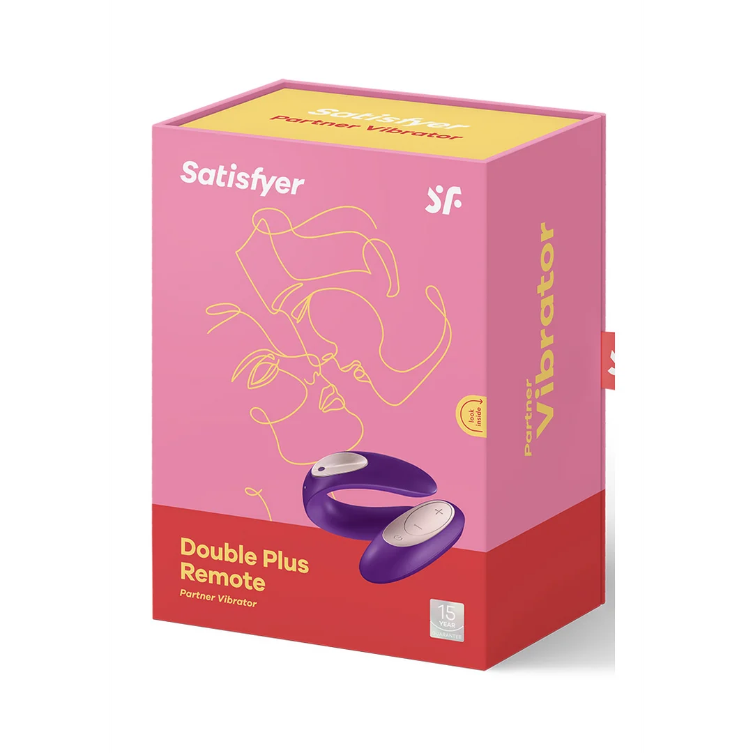 J2008-3-01-2 Duo vibrator met afstandsbediening – Double Plus - Remote Partner Vibrator - Paars - Afbeelding 1