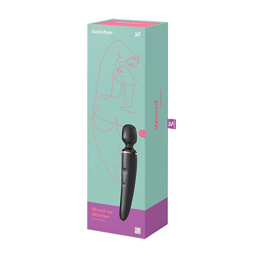 Satisfyer wand vibrator – volledige lichaamsmassage – Satisfyer Zwart/Goud - Afbeelding 1
