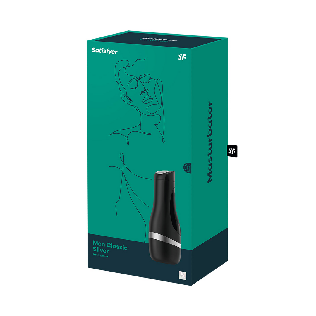 J80017-1-2 Masturbator met wisselend zuigeffect – Zilver - Afbeelding 1