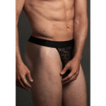 Kanten string met sheer allure en elastische pasvorm voor curves – LIN - Afbeelding 2