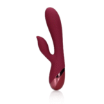 rabbit vibrator – dubbele motor voor clitoris & g-spot – Loveline, donker kers Loveline by Shots - Afbeelding 5