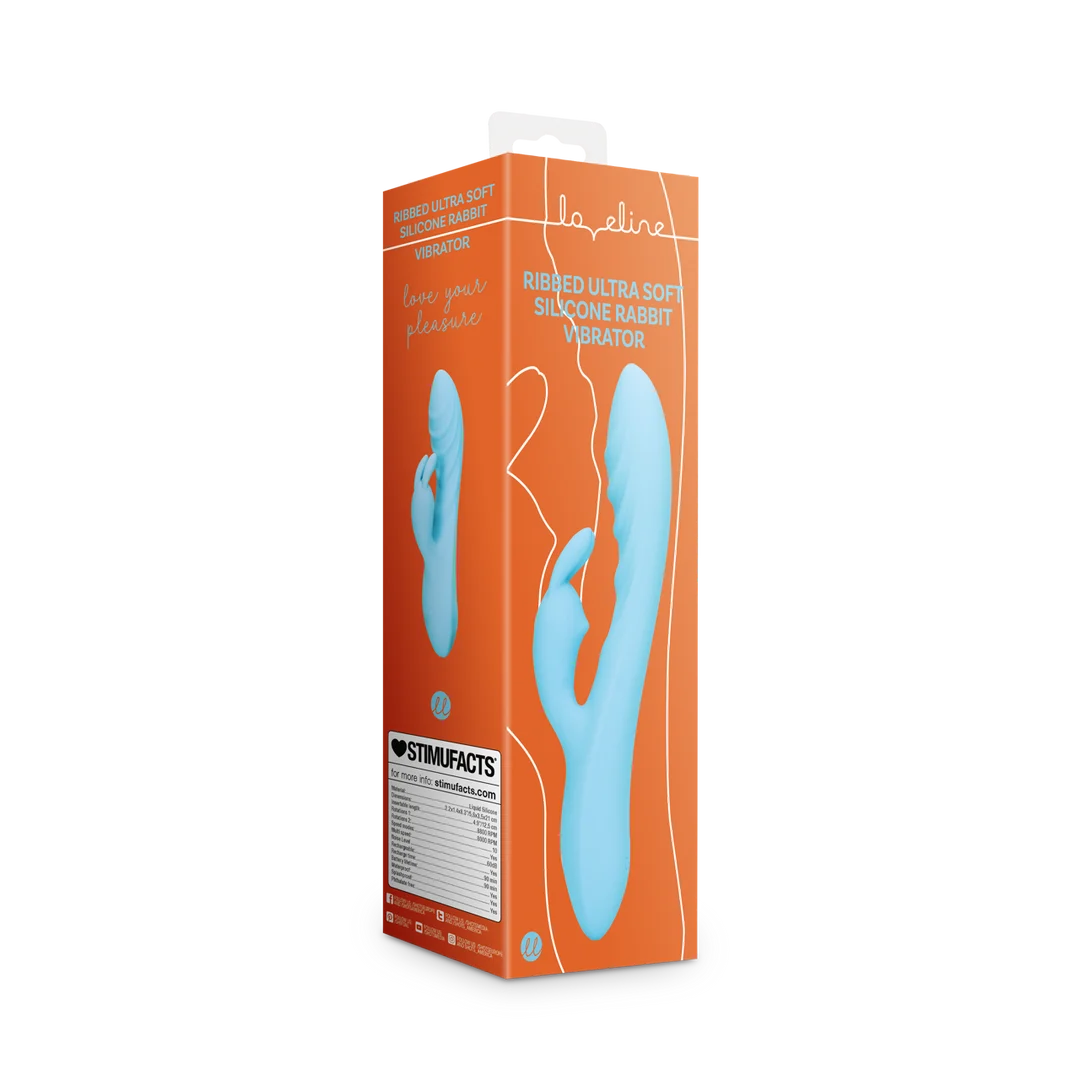 Loveline gerippter Silikon Rabbit Vibrator – Bild 1