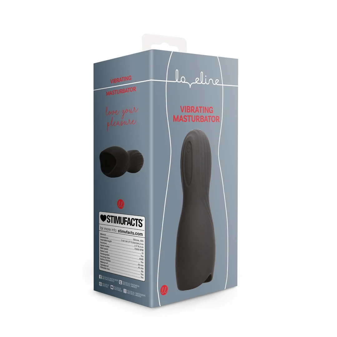 Loveline Vibrationsmasturbator Sleeve Lakritz Schwarz