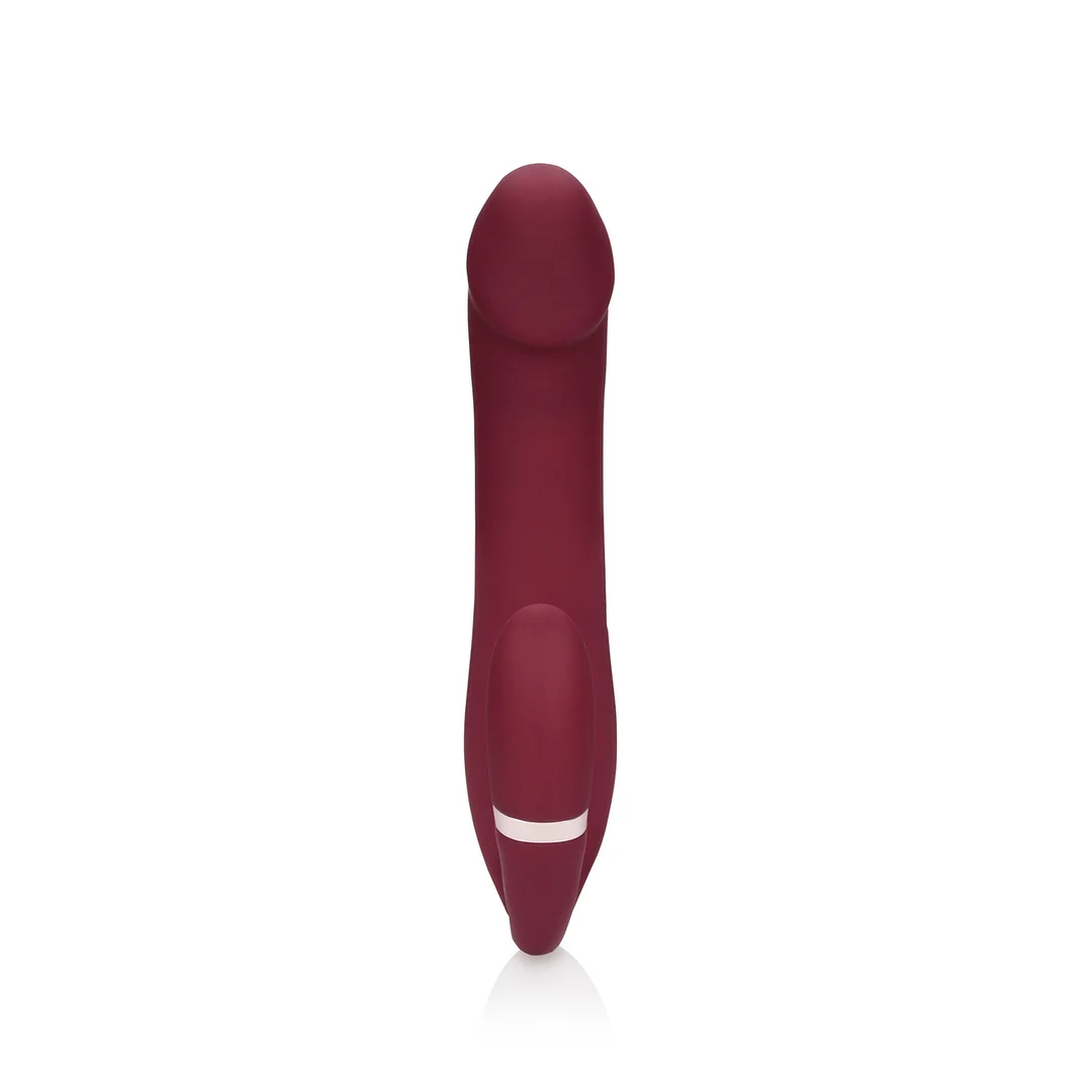 Gode ceinture sans harnais flexible et vibrant Loveline Merlot Grape – Image 4