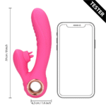 rabbit vibrator – tongue flickering en heating – Loveline by Shots Exuberant Pink Loveline by Shots - Afbeelding 5