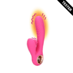 rabbit vibrator – tongue flickering en heating – Loveline by Shots Exuberant Pink Loveline by Shots - Afbeelding 6