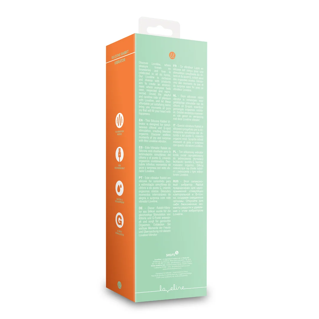 Vibromasseur rabbit en silicone Loveline Misty Green – Image 2