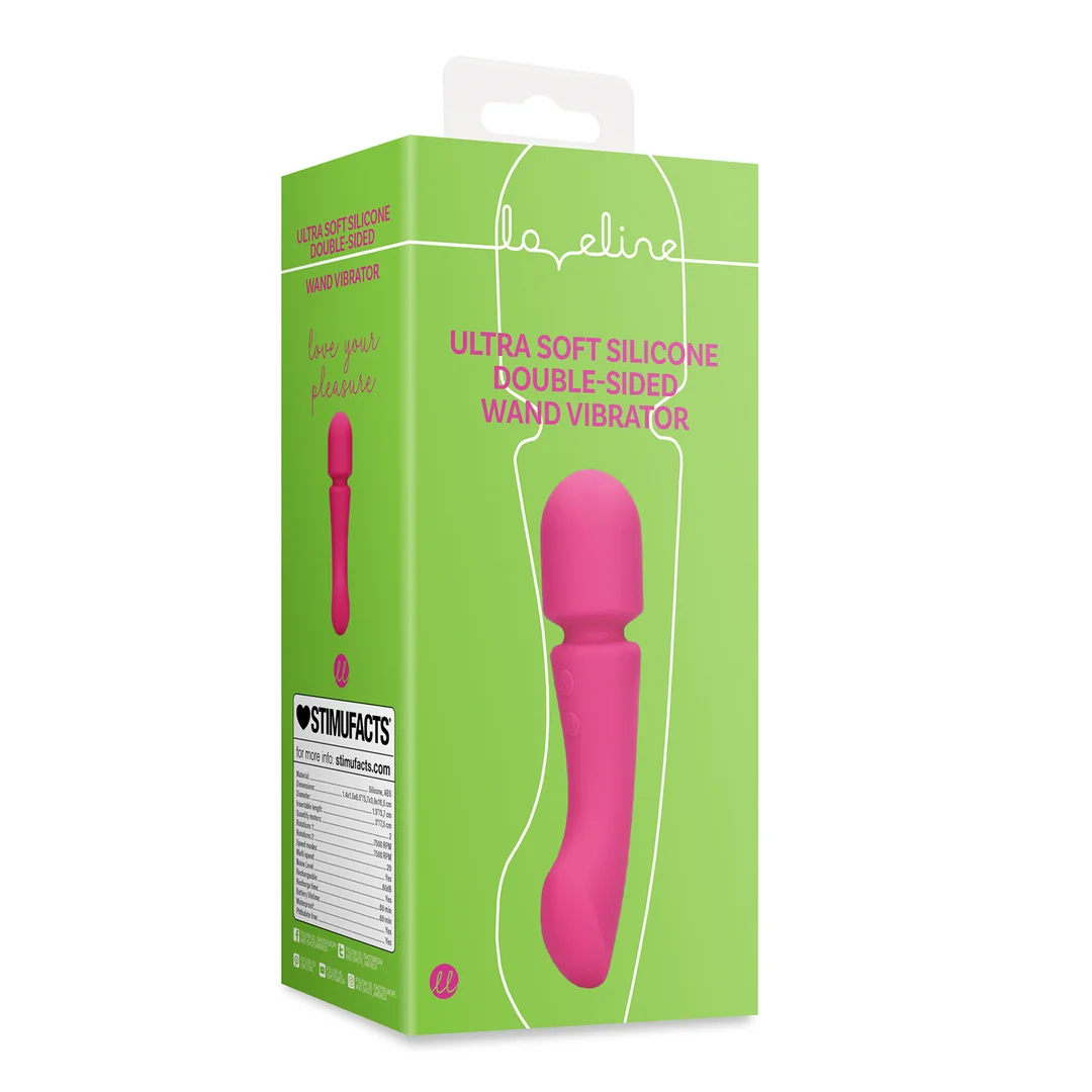 LOVE067PNK-2 Wand vibrant double face Loveline – Image 1