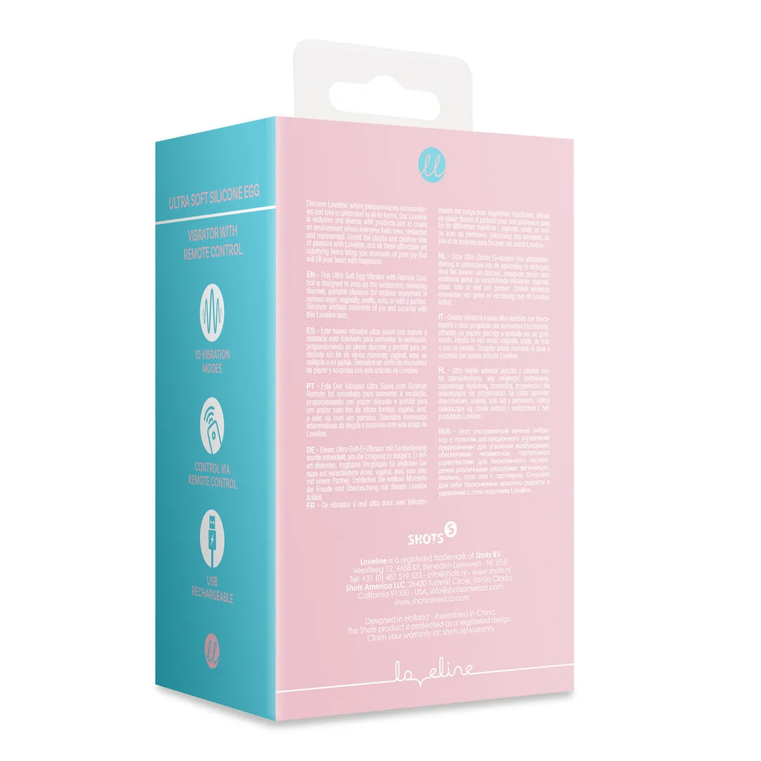 Vibratore a ovetto Loveline Ultra Soft con telecomando - immagine 2