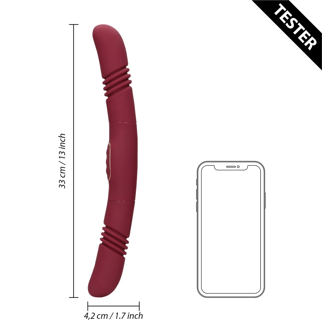 Anaal vibrator met dubbelzijdige stimulatie – Merlot Druif - Tester - Afbeelding 4