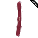 Anaal vibrator met dubbelzijdige stimulatie – Merlot Druif - Tester - Afbeelding 5