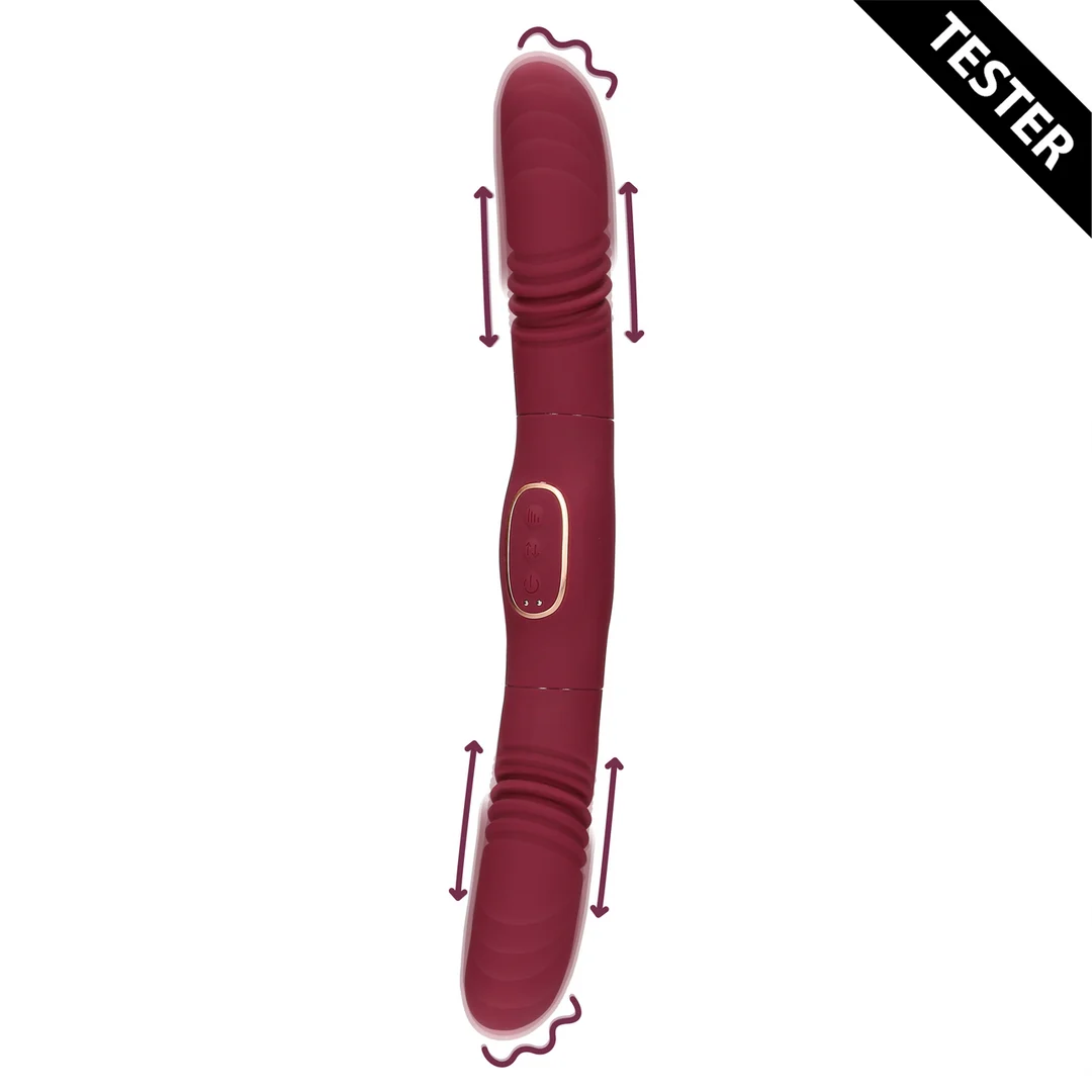 Anaal vibrator met dubbelzijdige stimulatie – Merlot Druif - Tester - Afbeelding 5