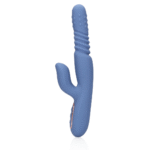 rabbit vibrator – stotende schacht & roterende parels – Loveline by Shots, blauw Loveline by Shots - Afbeelding 10