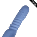 rabbit vibrator – stotende schacht & roterende parels – Loveline by Shots, blauw Loveline by Shots - Afbeelding 3