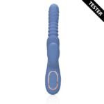 rabbit vibrator – stotende schacht & roterende parels – Loveline by Shots, blauw Loveline by Shots