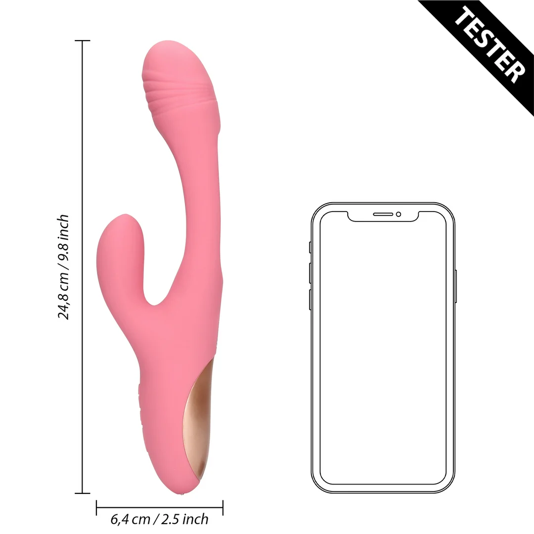 G-spot vibrator met flapperfunctie – Tester Loveline by Shots - Afbeelding 5