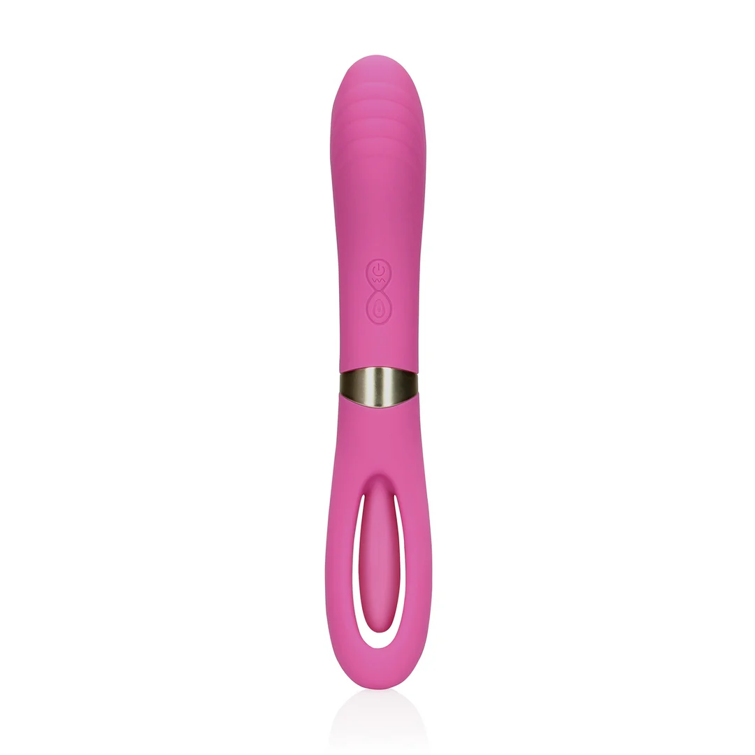 Loveline stimulateur à rabat double face et vibromasseur pour le point G rose – Image 4