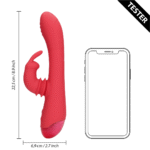 rabbit vibrator – swinging functie – Loveline by Shots Brighto Rood Loveline by Shots - Afbeelding 5