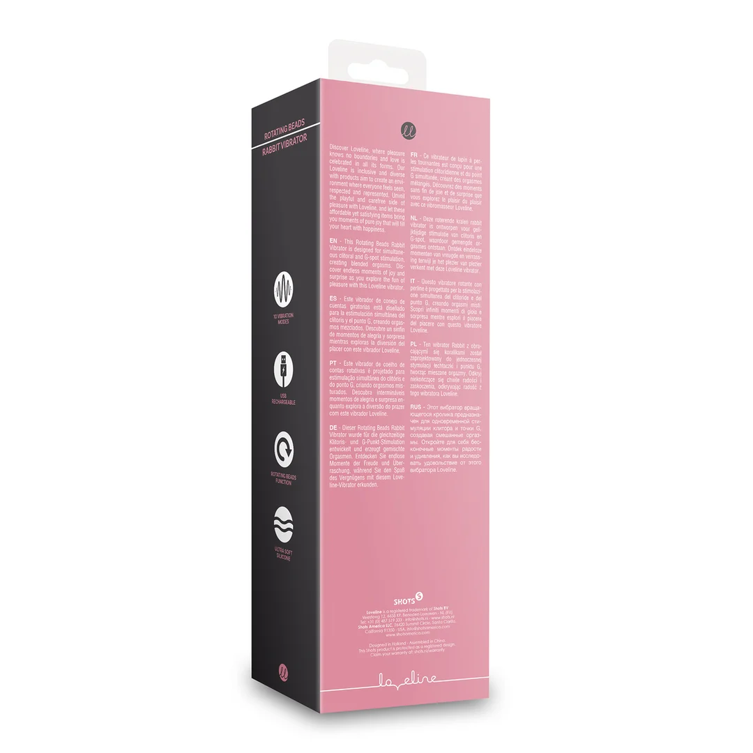 G-spot vibrator met roterende kralen – Tester (naam) Loveline by Shots - Afbeelding 7