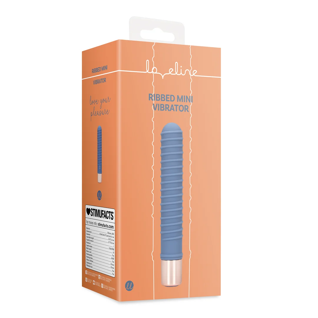 Mini vibromasseur nervuré Blue Horizon – Image 1