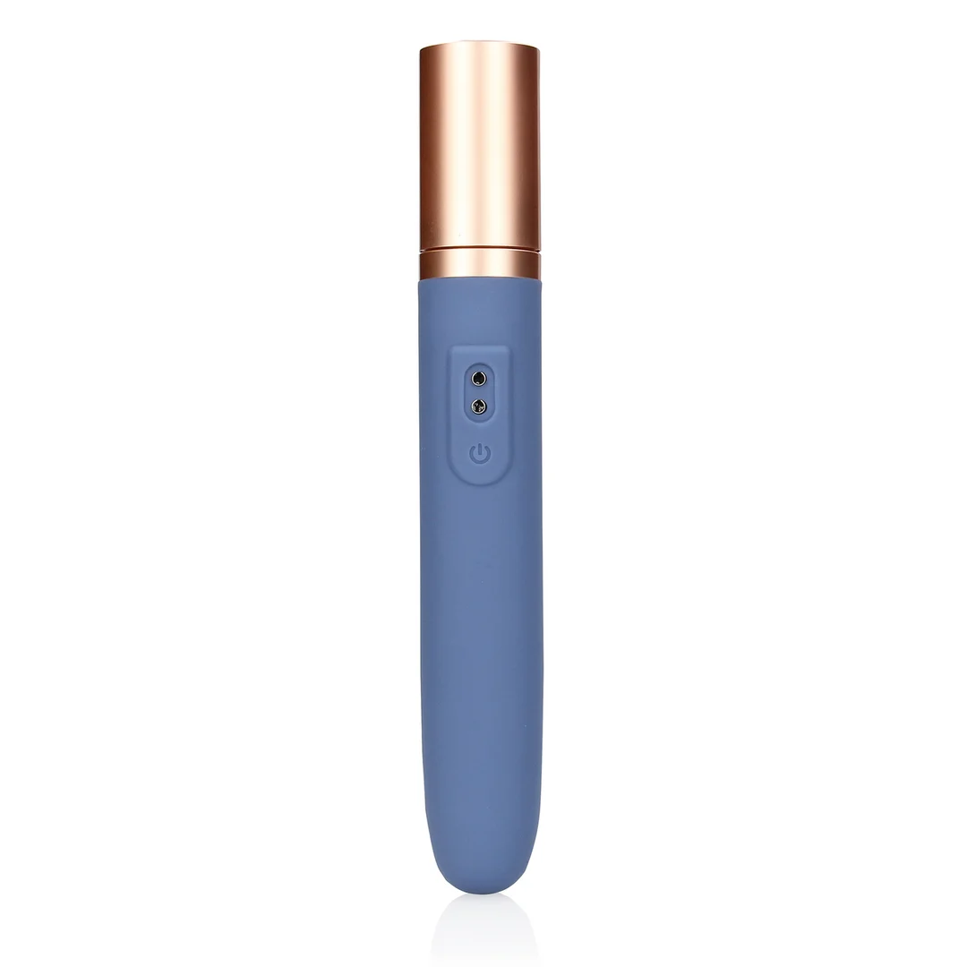 Vibromasseur de voyage Loveline Blue Horizon avec compartiment à lubrifiant – Image 4
