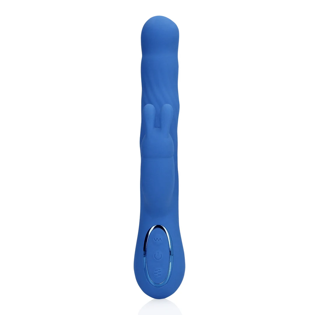 Rabbit vibrator – wiebelende bewegingen voor clitoris & g-spot – Loveline Jetset Blauw Loveline by Shots - Afbeelding 4