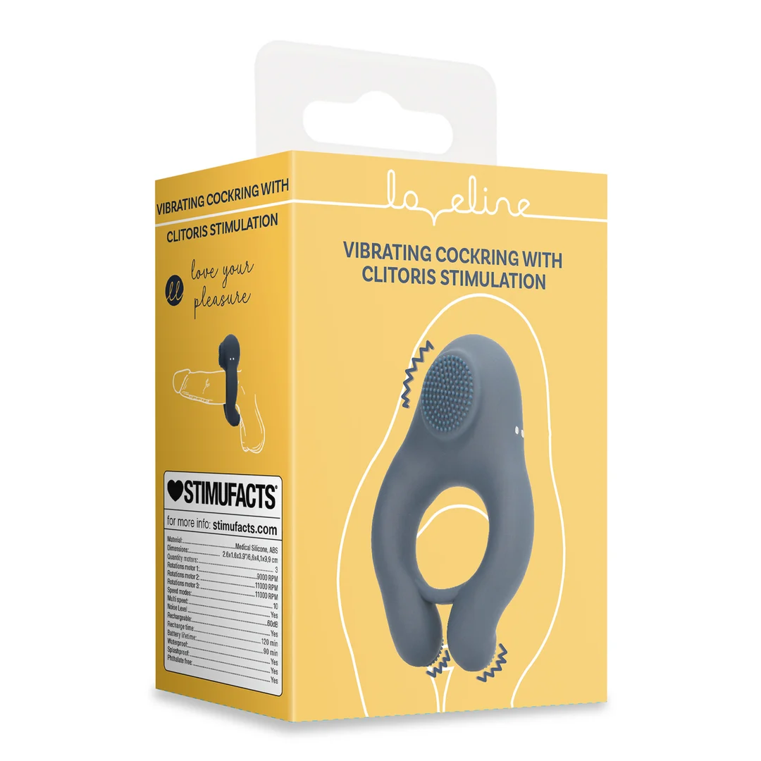 Anneau pénien vibrant Loveline avec stimulation du clitoris – Image 1