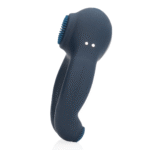 Vibrerende cockring met zachte borstel – Indigo Blauw - Afbeelding 4