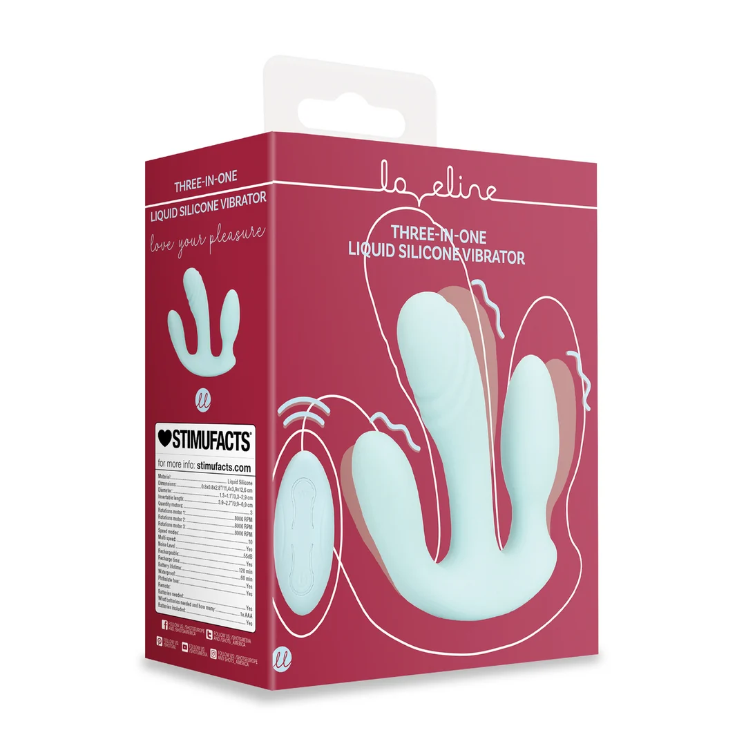 Loveline Drei in einem Vibrator Breezy Blue – Bild 1