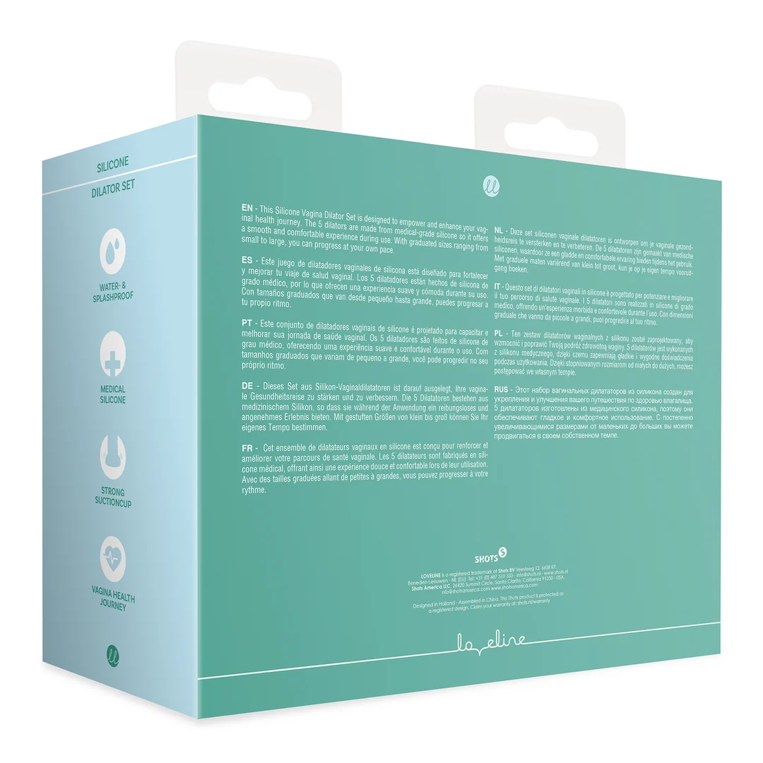 Loveline by Shots siliconen vaginale dilatorset, multicolor - Afbeelding 2