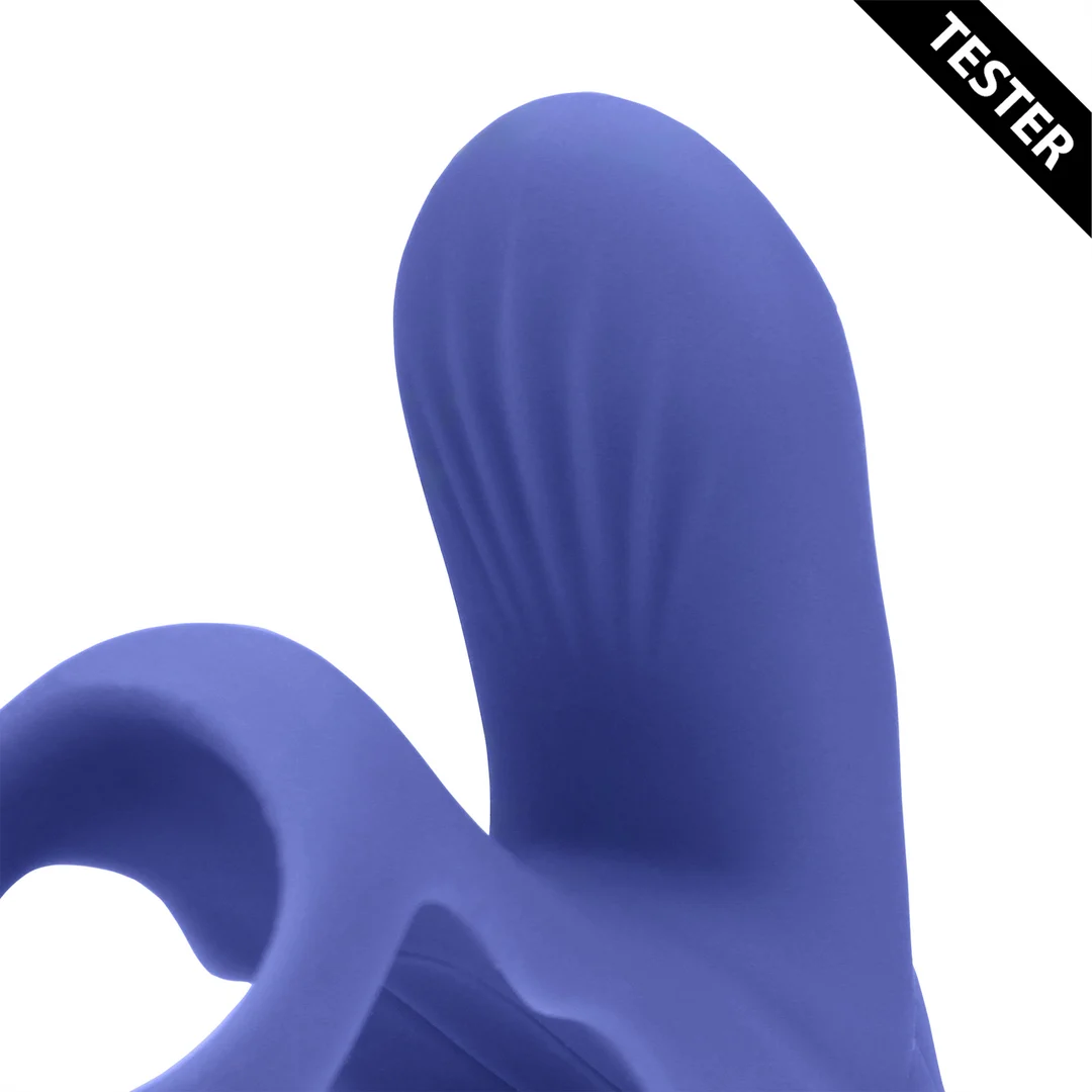 Vibrerende cockring met clit stimulatie – Tamiya Blauw - Tester - Afbeelding 4