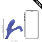 Vibrerende cockring met clit stimulatie – Tamiya Blauw - Tester - Afbeelding 6