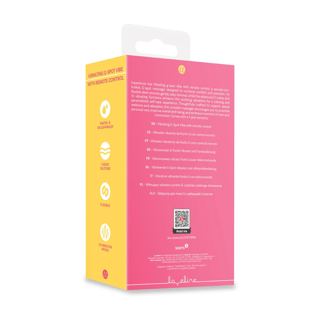g-spot vibrator – met afstandsbediening en 10 standen – Loveline, roze Loveline by Shots - Afbeelding 6