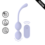 Anaal vibrator met 10 standen – Vibrating Bead Kegel met Afstandsbediening - Lavendel - Tester - Afbeelding 4
